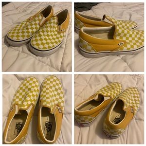 Yellow checkered vans
